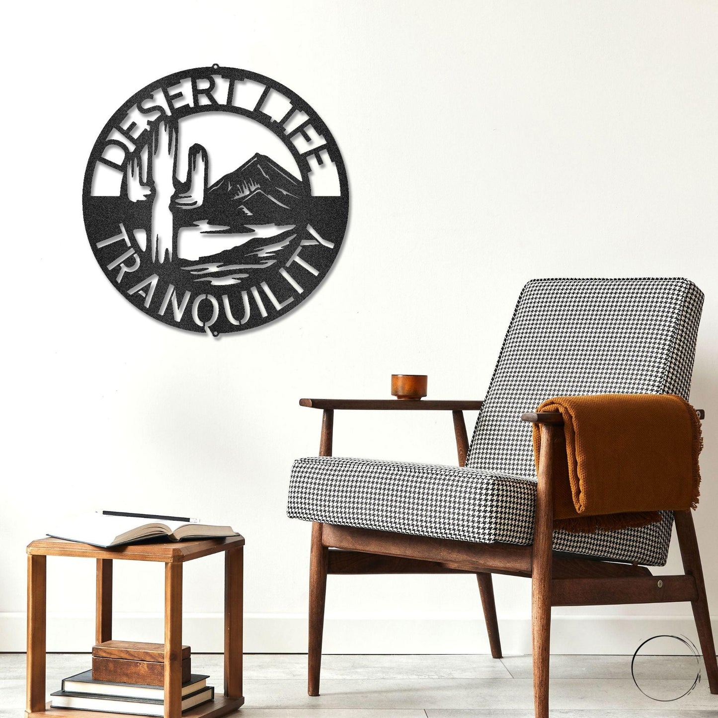 Desert Life Personalized Cactus Scene Indoor Outdoor Steel Wall Sign - Mallard Moon Gift Shop
