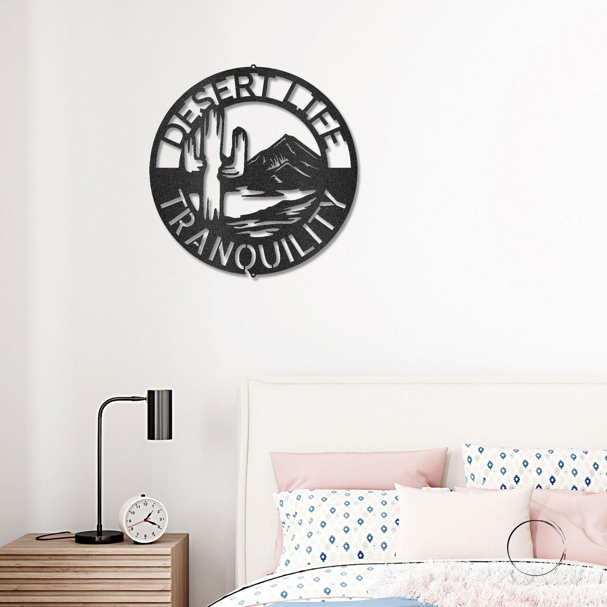 Desert Life Personalized Cactus Scene Indoor Outdoor Steel Wall Sign - Mallard Moon Gift Shop