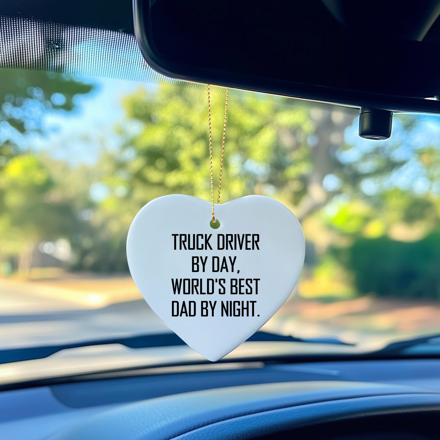 Truck Driver Gifts: Funny Heart Ornament, Gifts from Men to Truck Driver, Unique Christmas Unique Gifts for Him