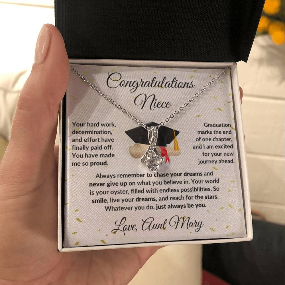 Niece Class of 2024 Graduation Gift from Aunt Alluring Beauty Pendant Necklace - Mallard Moon Gift Shop