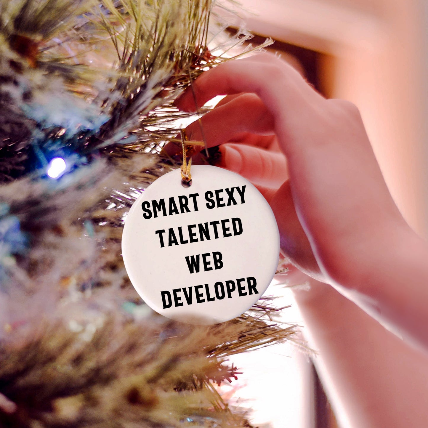 Web Developer Circle Christmas Ornament - Smart Sexy Talented Web Developer Gifts