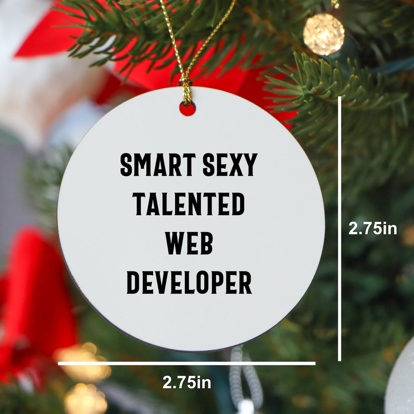 Web Developer Circle Christmas Ornament - Smart Sexy Talented Web Developer Gifts