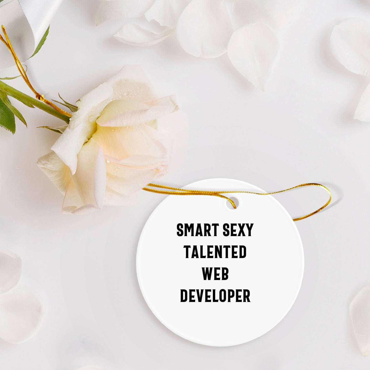Web Developer Circle Christmas Ornament - Smart Sexy Talented Web Developer Gifts