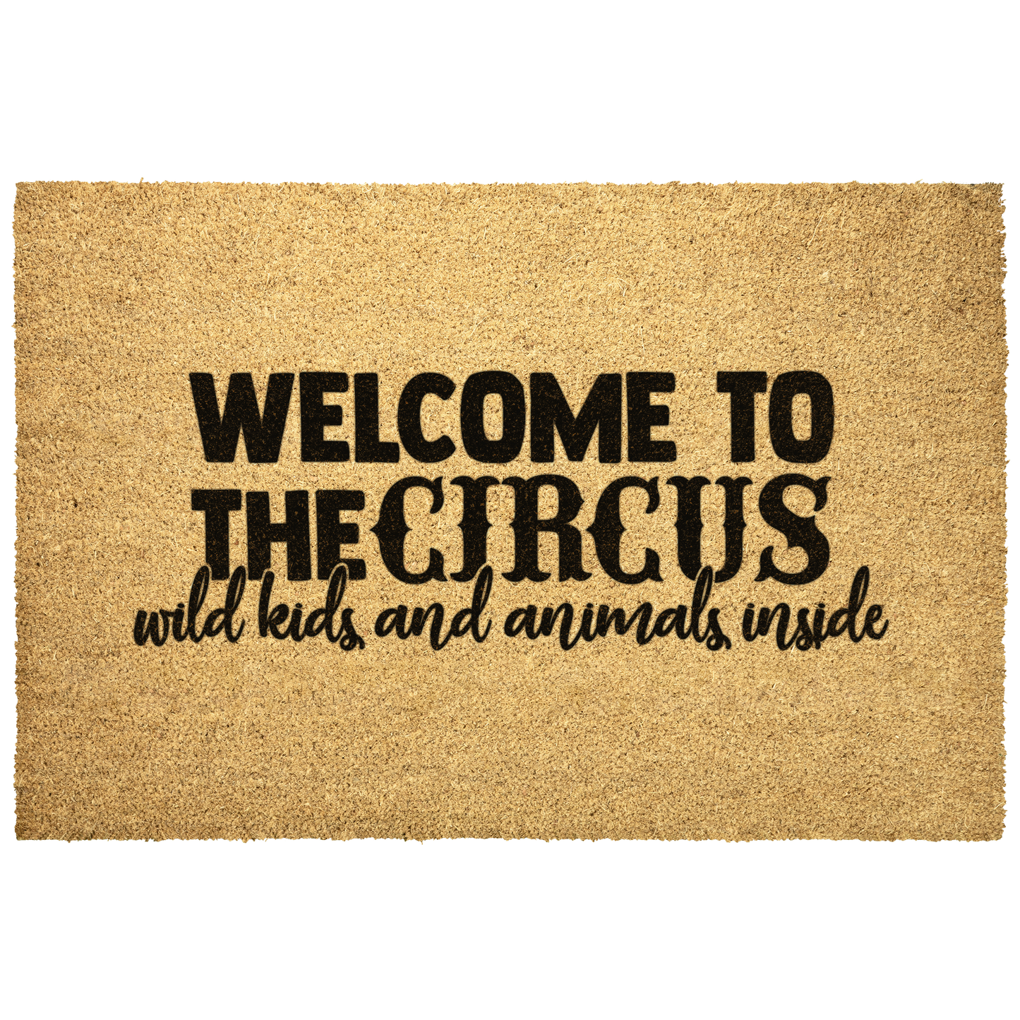 Welcome_to_the_Circus_Funny_Family_Outdoor_Mat_Main_Mockup.png