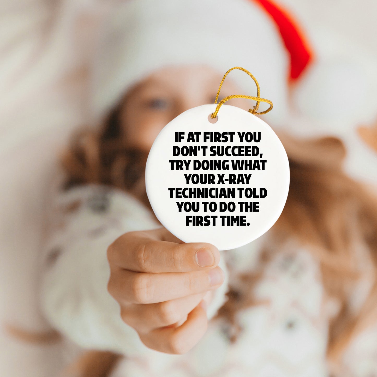 X-Ray Technician Gifts from Friends, Funny Circle Ornament for Christmas, Inspirational Quote X-Ray Technician X-Ray Technician Gifts for Men Women Coworkers