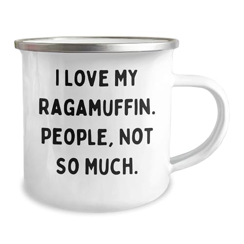 Ragamuffin Cat Lovers Rejoice Funny Camping Mug Christmas Unique Gifts from Family for Friends, Inspirational Humor, I Love My Ragamuffin. People, Not So Much.