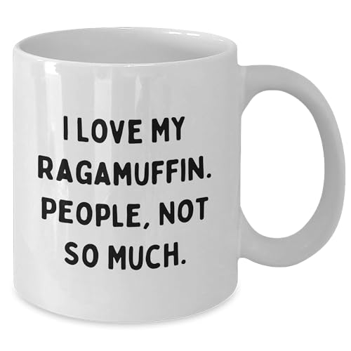 Spring Pet Products I Love My Ragamuffin Cat Gifts Funny White Coffee Mug for Christmas, Perfect for Cat Lovers, 11oz 15oz Ceramic, Microwave, Dishwasher Safe