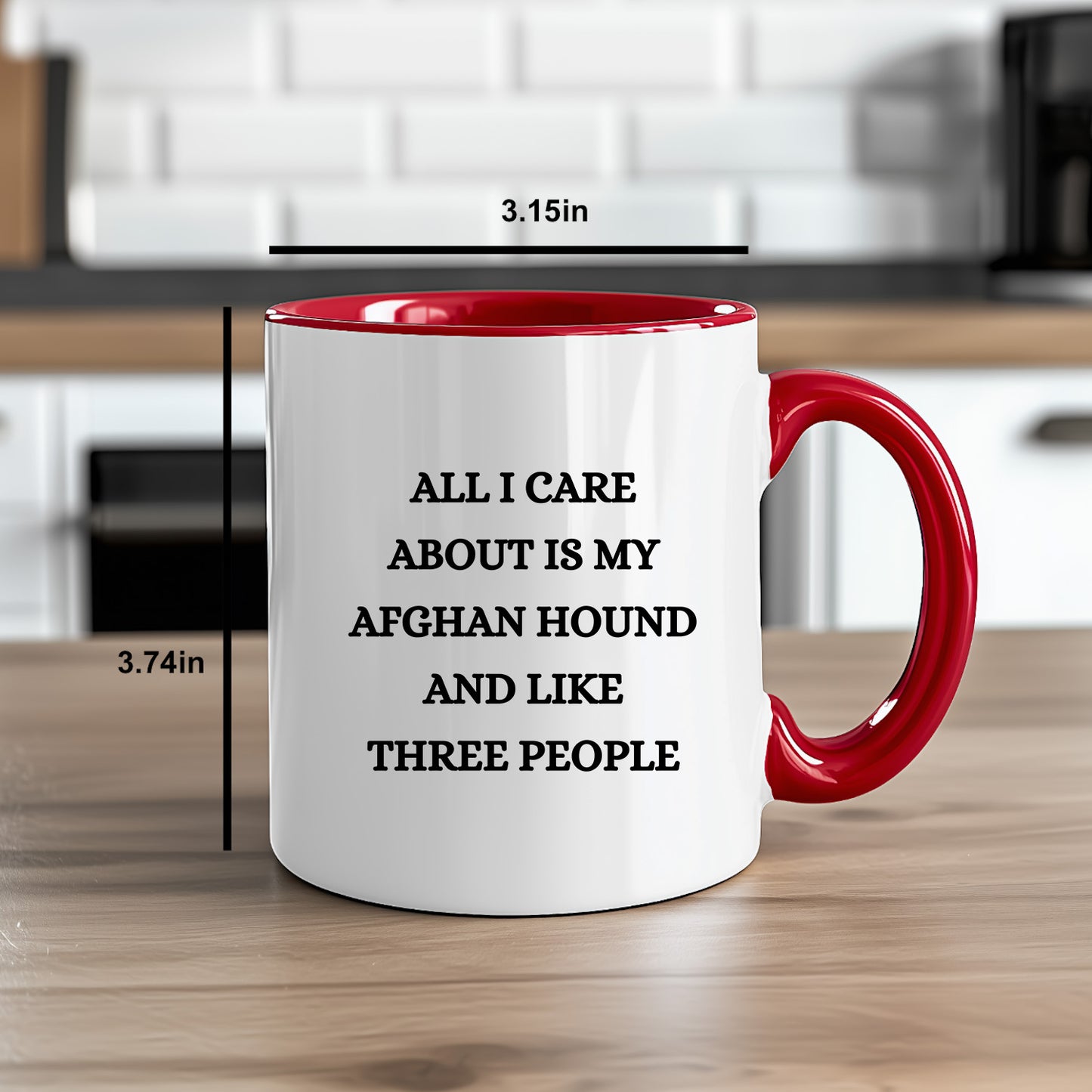 Afghan Hound Dog Lover Birthday, Christmas Gifts Two Tone Coffee Mug - All I Care About Is My Afghan Hound and Maybe Three People - Mallard Moon Gift Shop