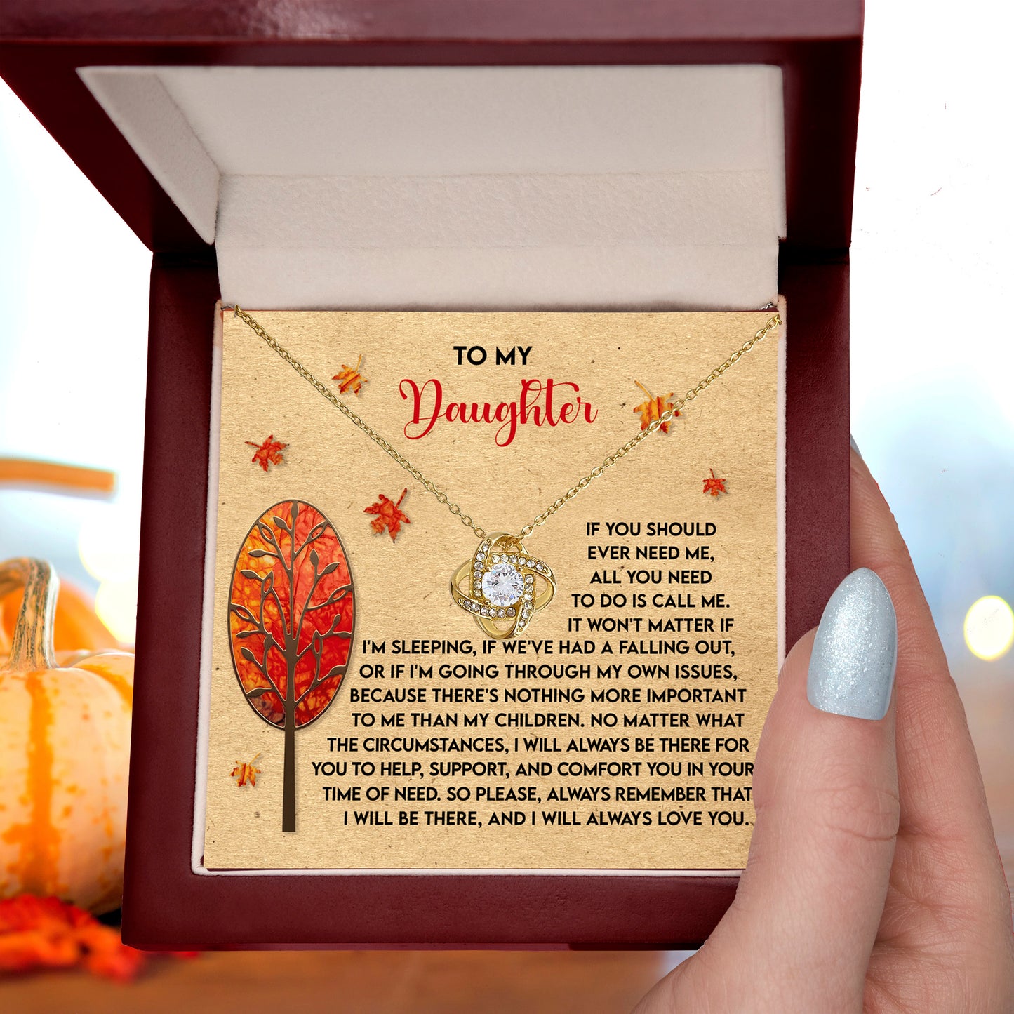 Gift for Daughter - Always Love You - Love Knot Pendant Necklace - Mallard Moon Gift Shop