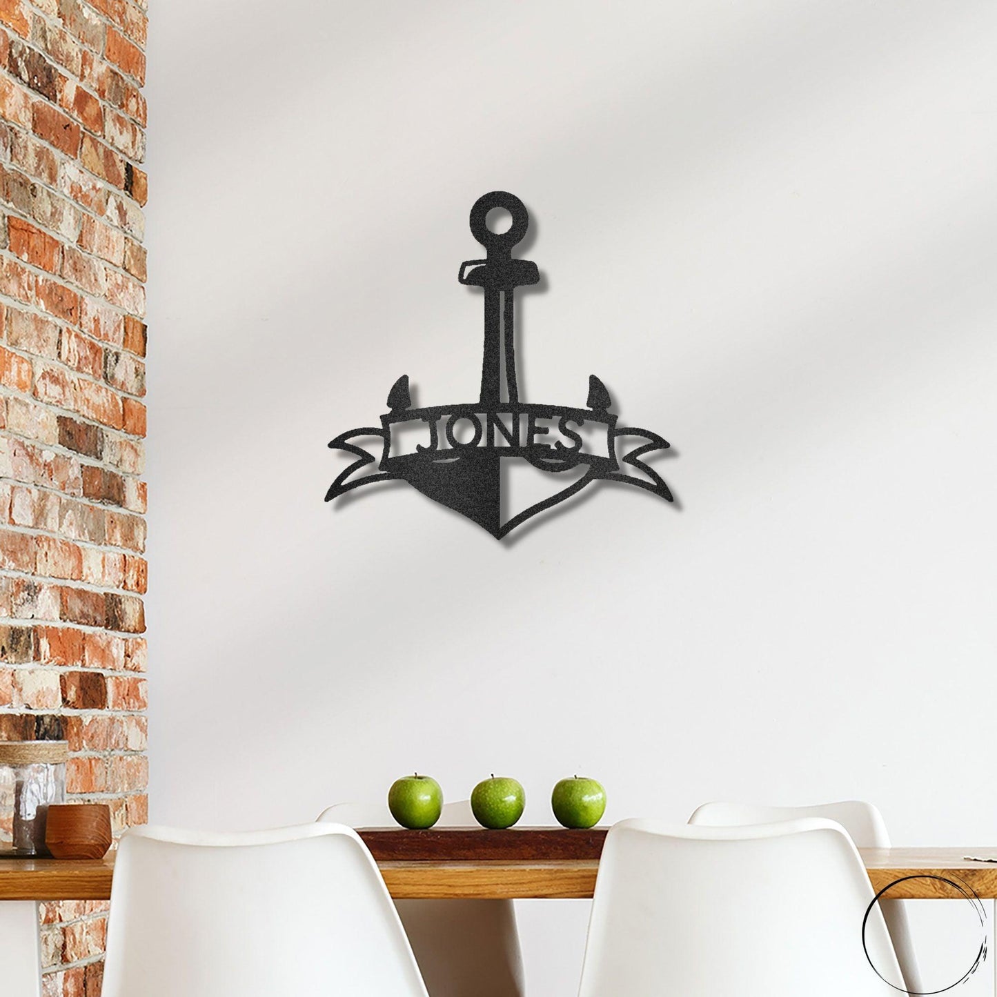 Anchor Banner Custom Family Name Steel Sign Wall Art - Mallard Moon Gift Shop