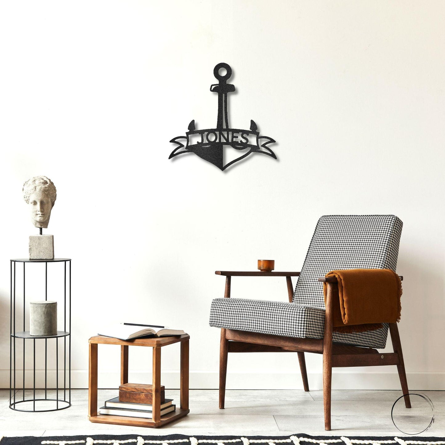 Anchor Banner Custom Family Name Steel Sign Wall Art - Mallard Moon Gift Shop
