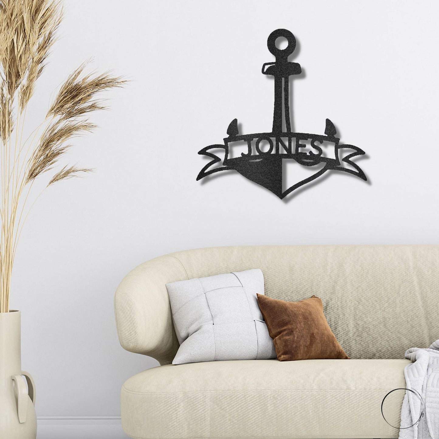 Anchor Banner Custom Family Name Steel Sign Wall Art - Mallard Moon Gift Shop