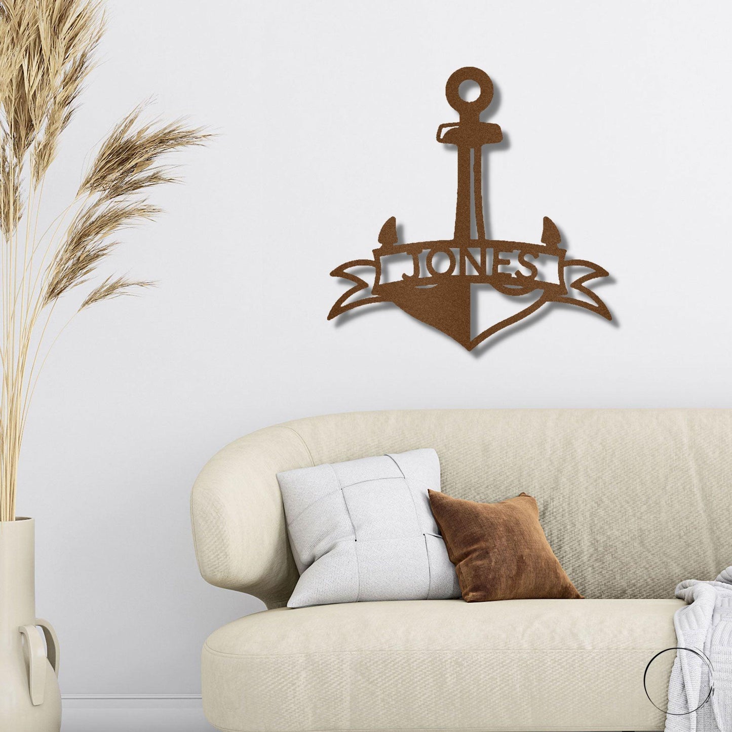 Anchor Banner Custom Family Name Steel Sign Wall Art - Mallard Moon Gift Shop