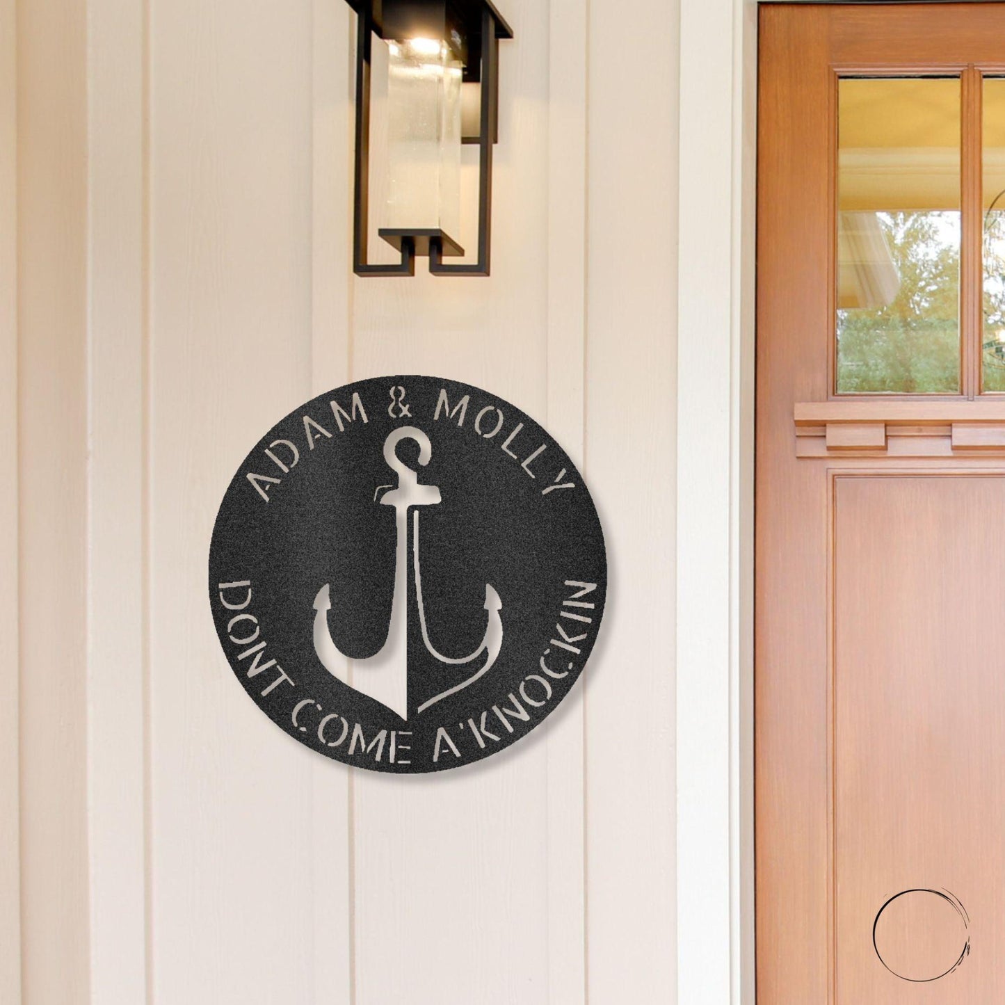 Anchor Plaque Personalized Name Indoor Outdoor Steel Wall Sign Metal Art - Mallard Moon Gift Shop