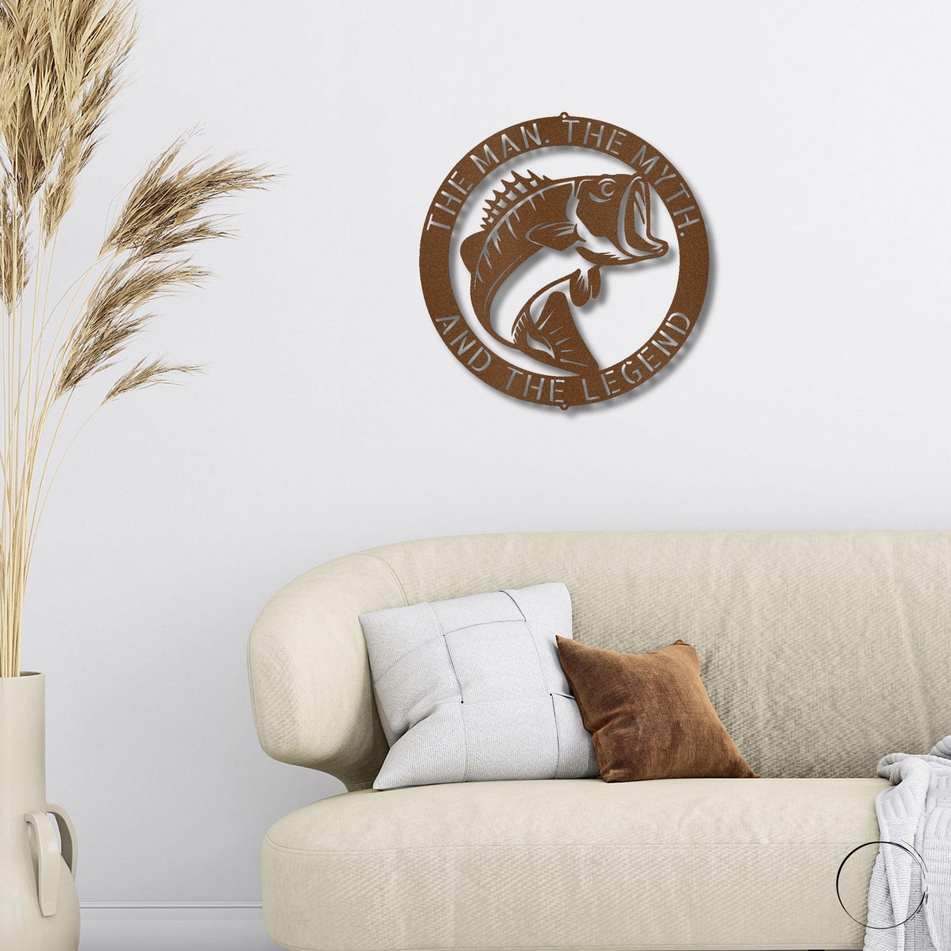 Angler's Dream: Personalized Bass Fish Metal Wall Sign - Mallard Moon Gift Shop