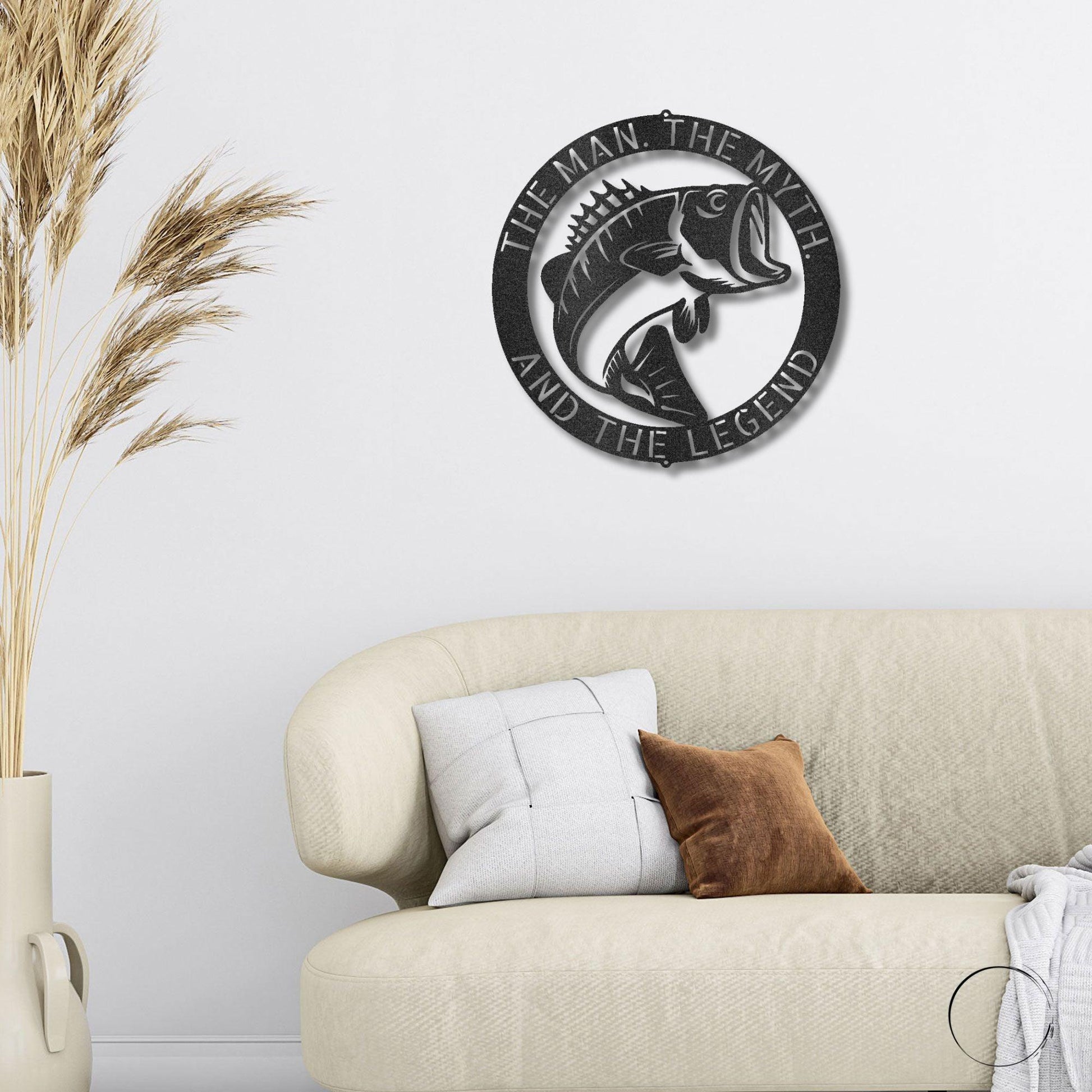 Angler's Dream: Personalized Bass Fish Metal Wall Sign - Mallard Moon Gift Shop