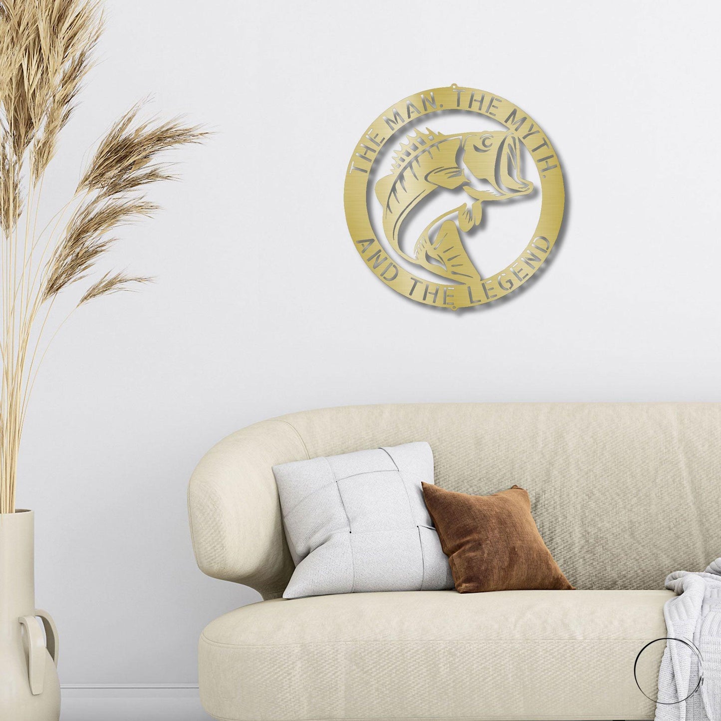 Angler's Dream: Personalized Bass Fish Metal Wall Sign - Mallard Moon Gift Shop