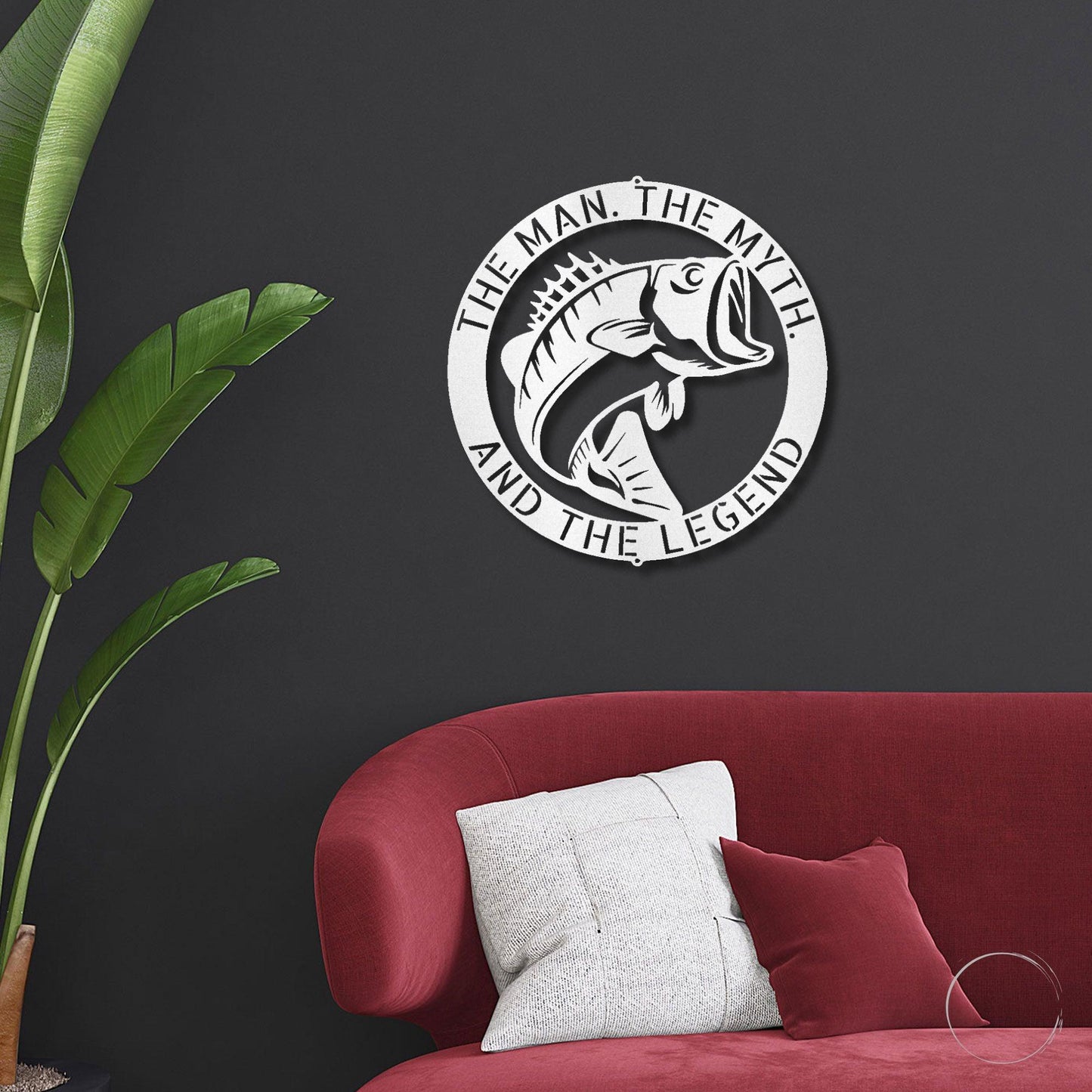 Angler's Dream: Personalized Bass Fish Metal Wall Sign - Mallard Moon Gift Shop