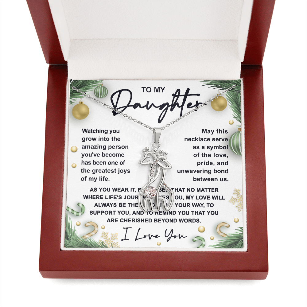 Gift for Daughter - You are Cherished Beyond Words - Giraffe Pendant Necklace - Mallard Moon Gift Shop
