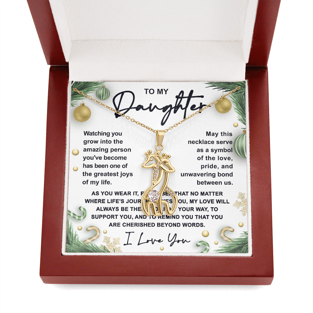 Gift for Daughter - You are Cherished Beyond Words - Giraffe Pendant Necklace - Mallard Moon Gift Shop