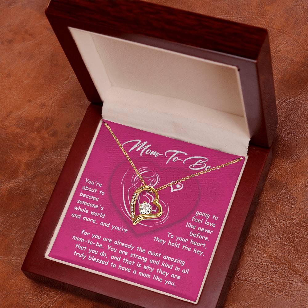Gift for the Mom To Be You Will Soon Be Someone's Whole World Forever Love Heart Pendant Necklace - Mallard Moon Gift Shop