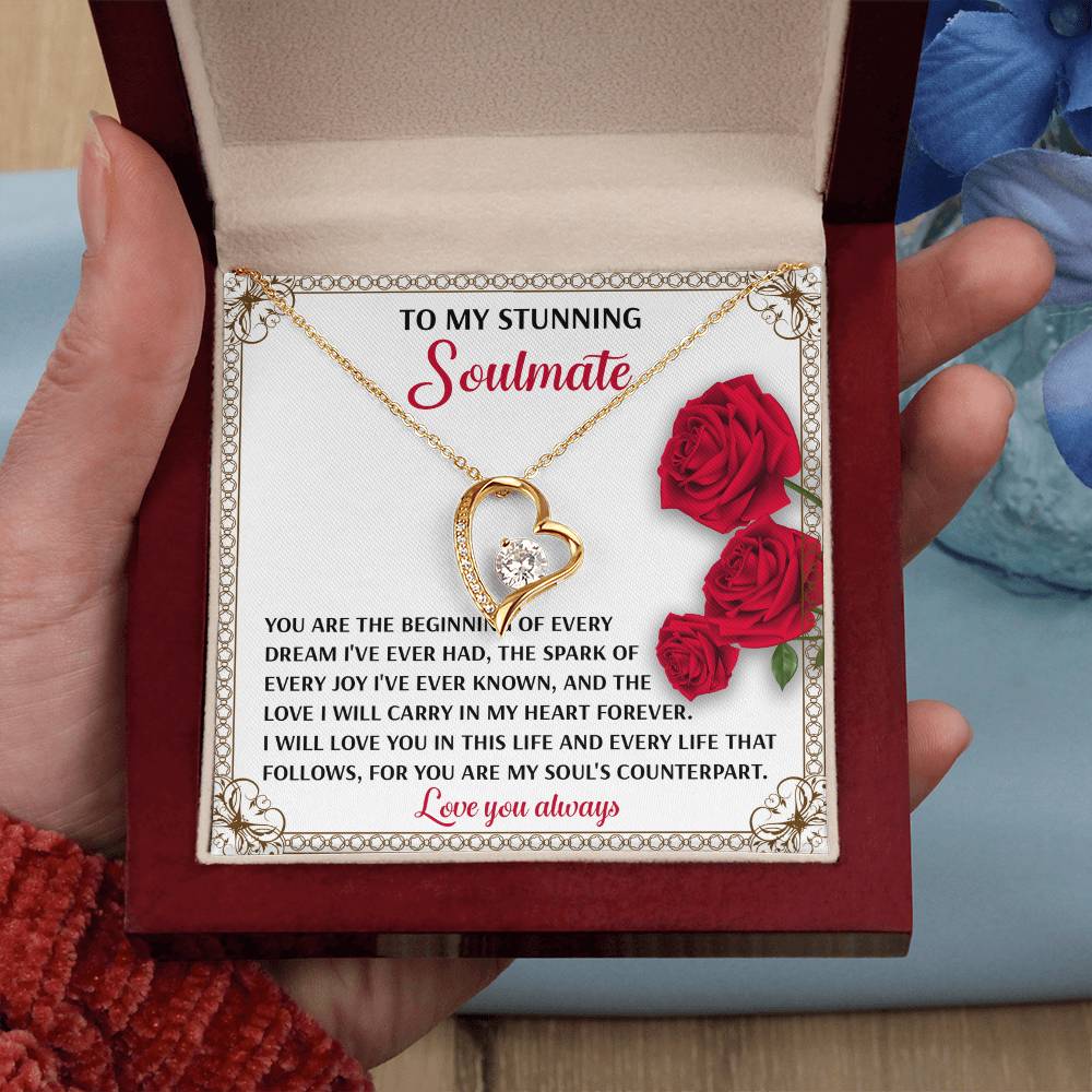 To My Soulmate Beginning of Every Dream Forever Love Necklace - Mallard Moon Gift Shop