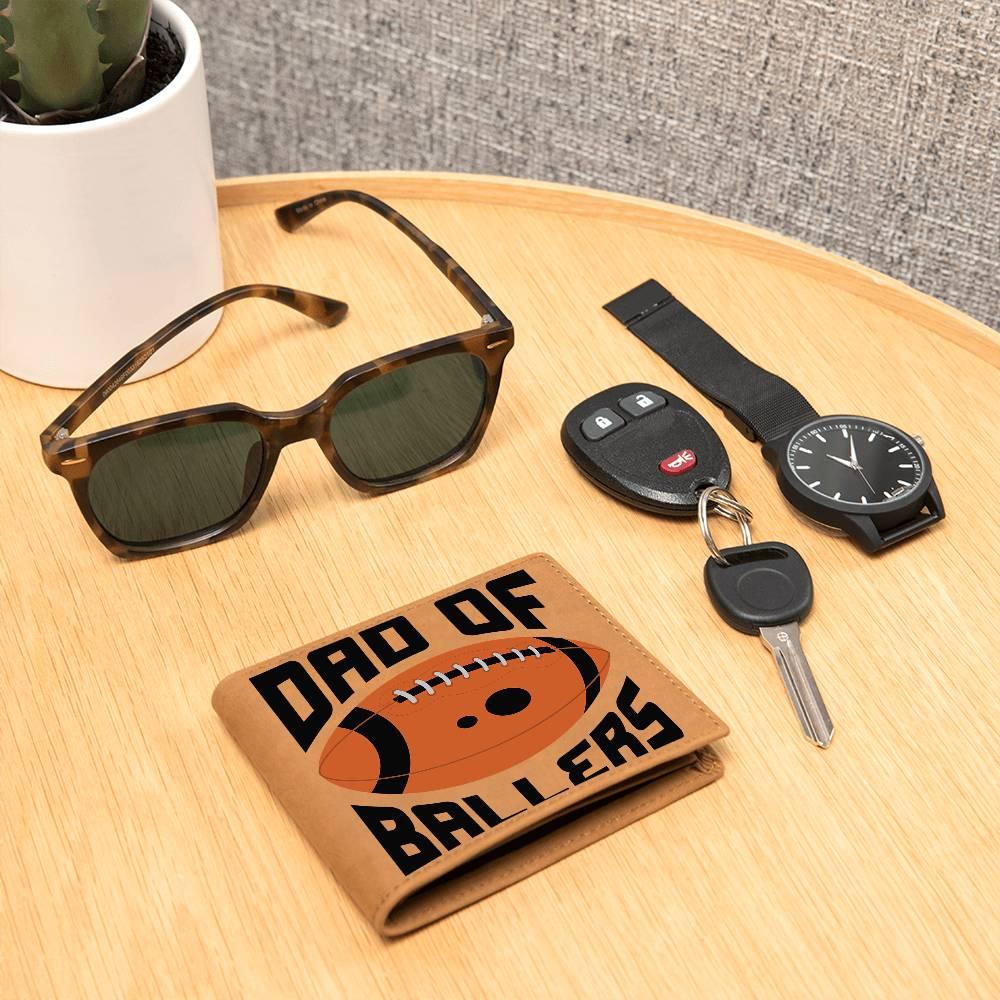 Dad of Ballers Leather Wallet - Mallard Moon Gift Shop