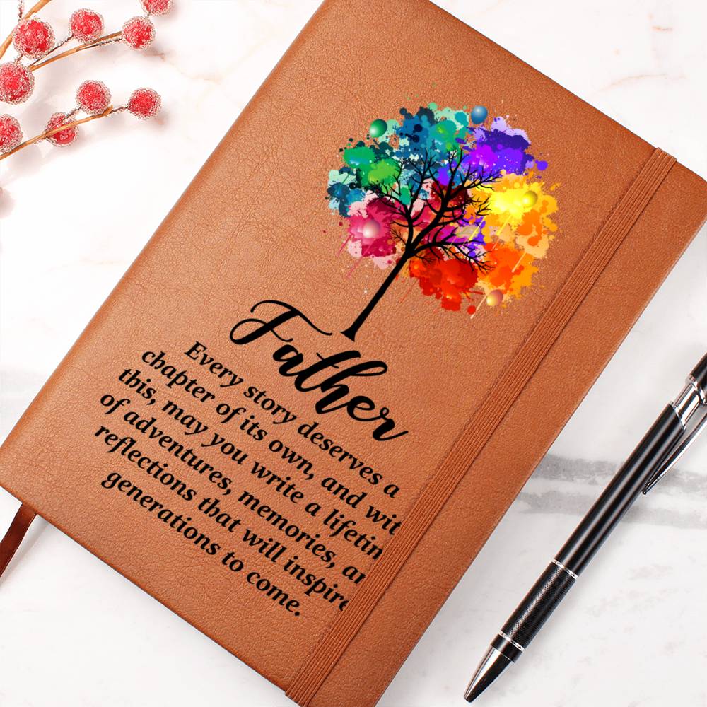 Gift for Father - Every Story Deserves a Chapter Leather Journal - Mallard Moon Gift Shop