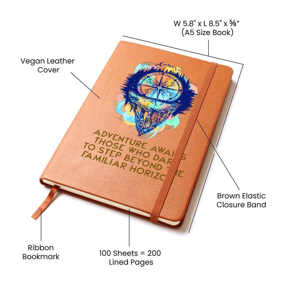 Adventure Awaits Leather Journal - Mallard Moon Gift Shop