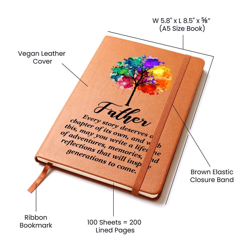 Gift for Father - Every Story Deserves a Chapter Leather Journal - Mallard Moon Gift Shop