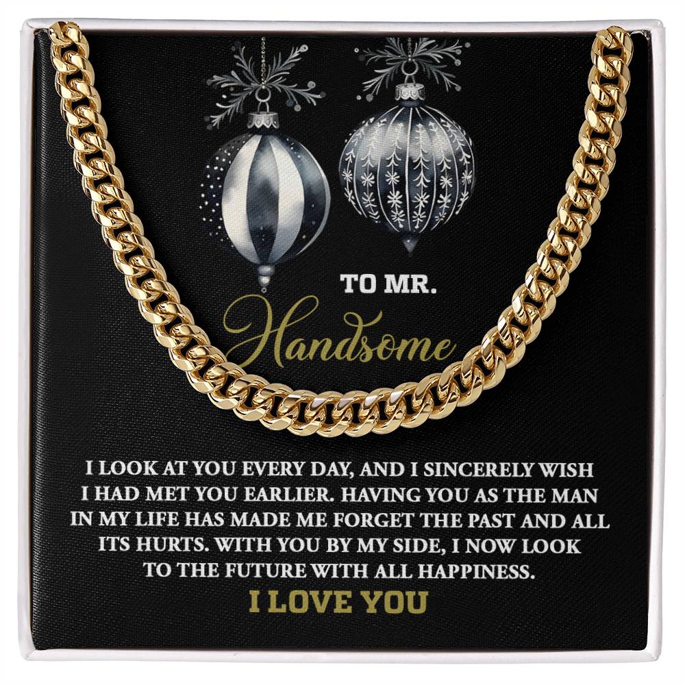 Gift for My Man - Future of Happiness - Cuban Chain Link Necklace - Mallard Moon Gift Shop