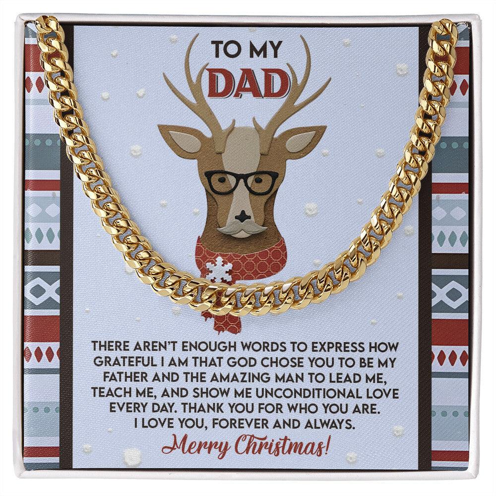 Gift for Dad - Be My Father - Cuban Link Chain Necklace - Mallard Moon Gift Shop