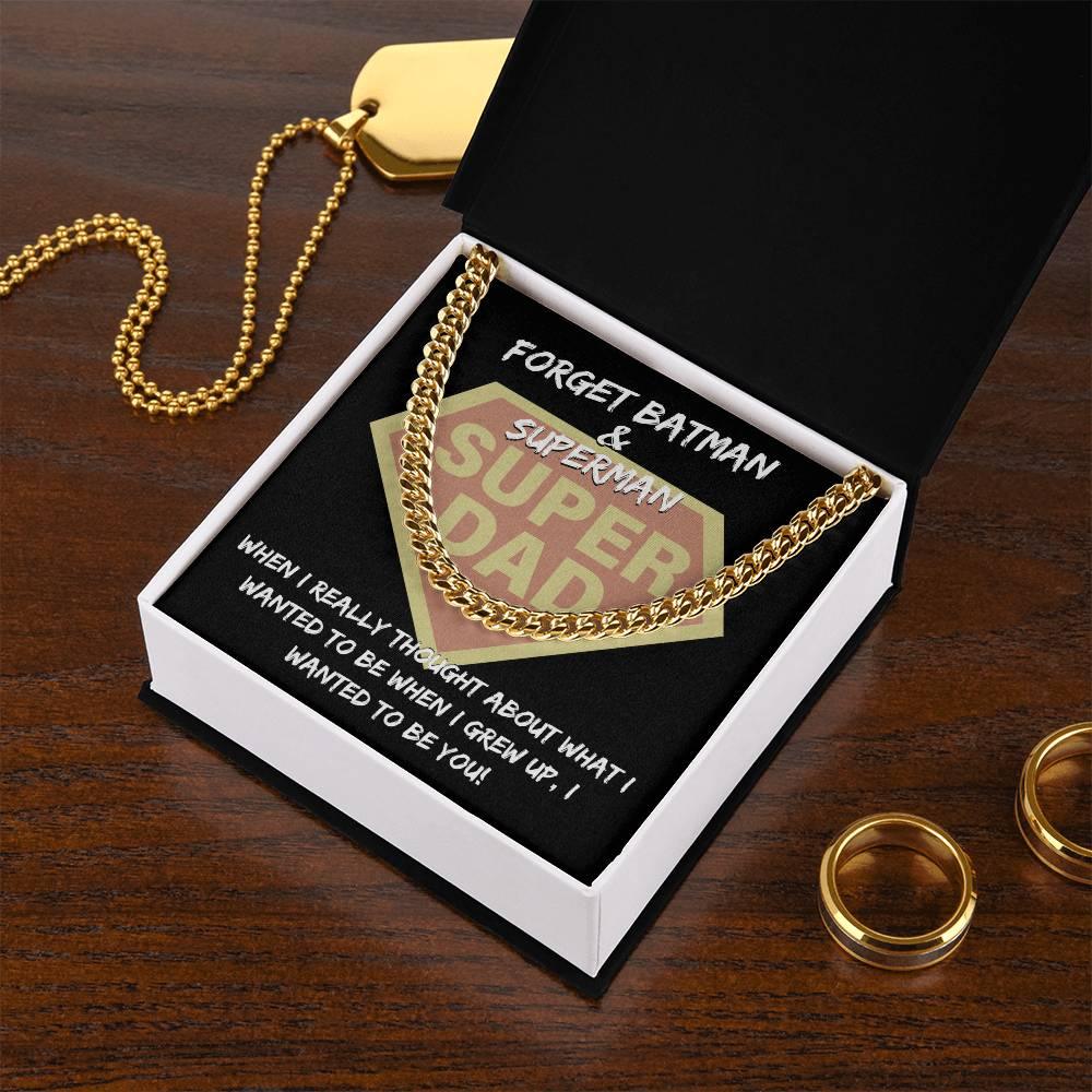 Dad - To Be You Cuban Chain Link Necklace with Gift Box - Mallard Moon Gift Shop