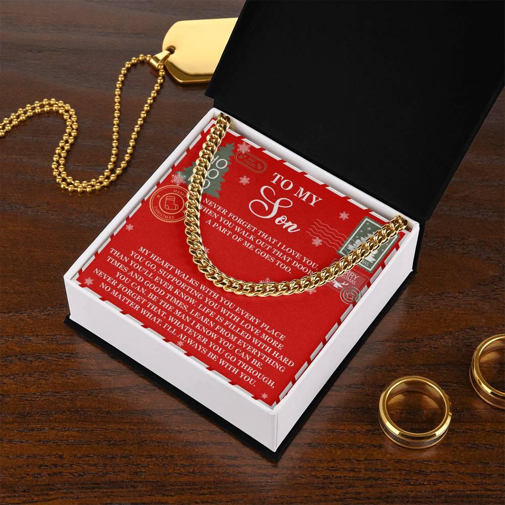 Gift for Son - That Door - Cuban Link Chain Necklace - Mallard Moon Gift Shop