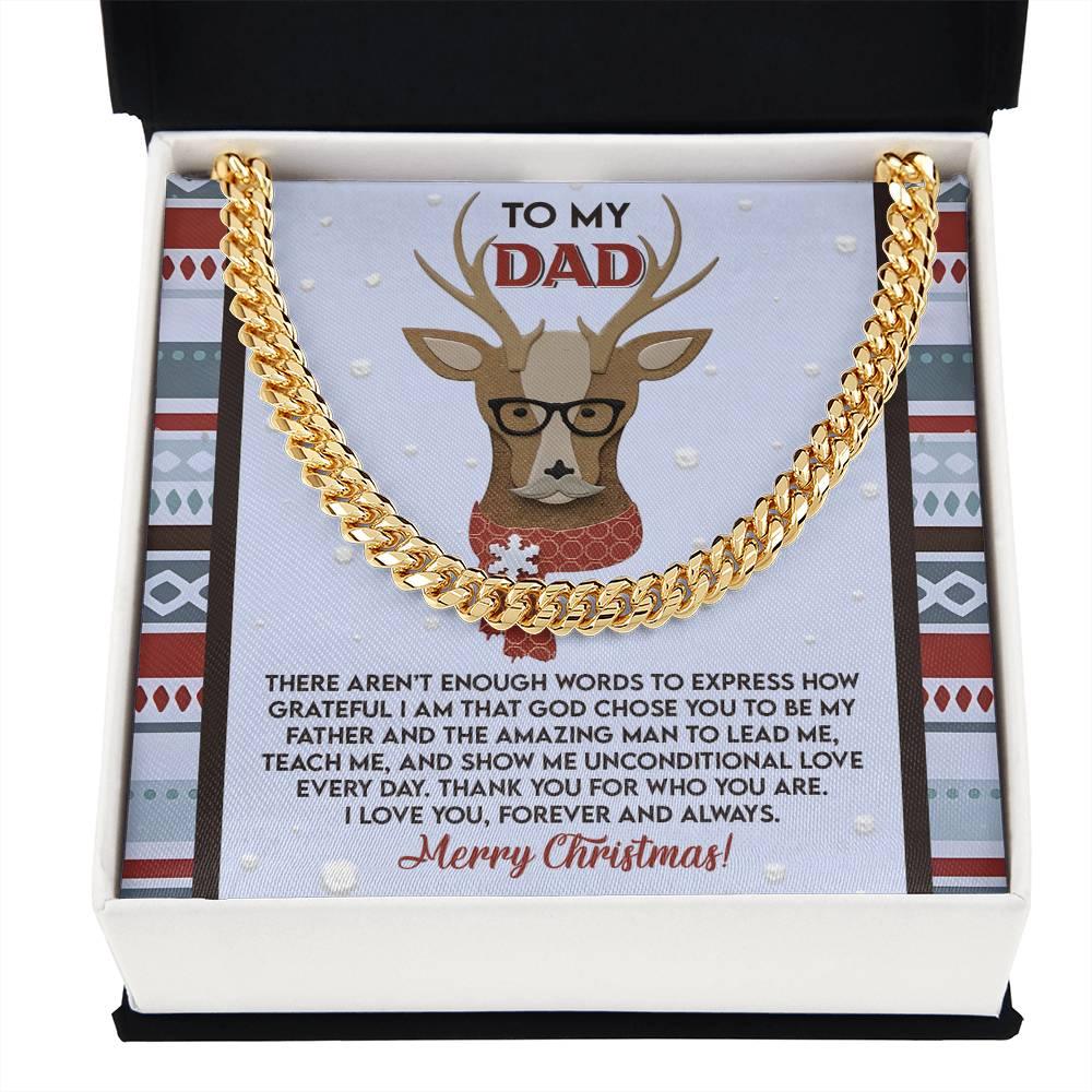 Gift for Dad - Be My Father - Cuban Link Chain Necklace - Mallard Moon Gift Shop