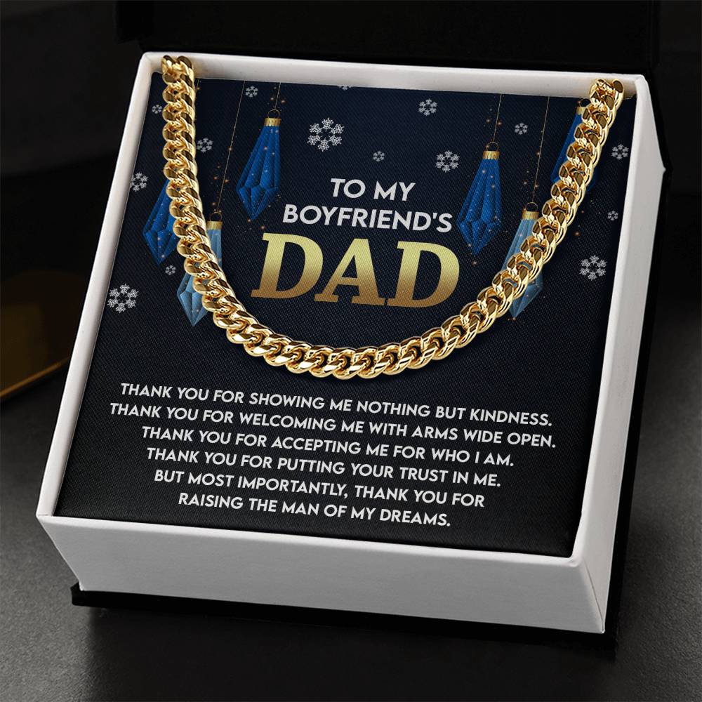 Gift for Boyfriend's Dad - Who I Am - Cuban Link Chain Necklace - Mallard Moon Gift Shop