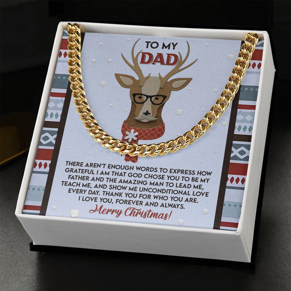 Gift for Dad - Be My Father - Cuban Link Chain Necklace - Mallard Moon Gift Shop