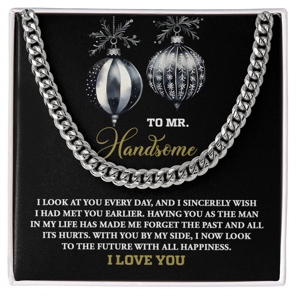 Gift for My Man - Future of Happiness - Cuban Chain Link Necklace - Mallard Moon Gift Shop