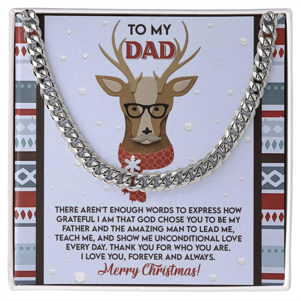Gift for Dad - Be My Father - Cuban Link Chain Necklace - Mallard Moon Gift Shop