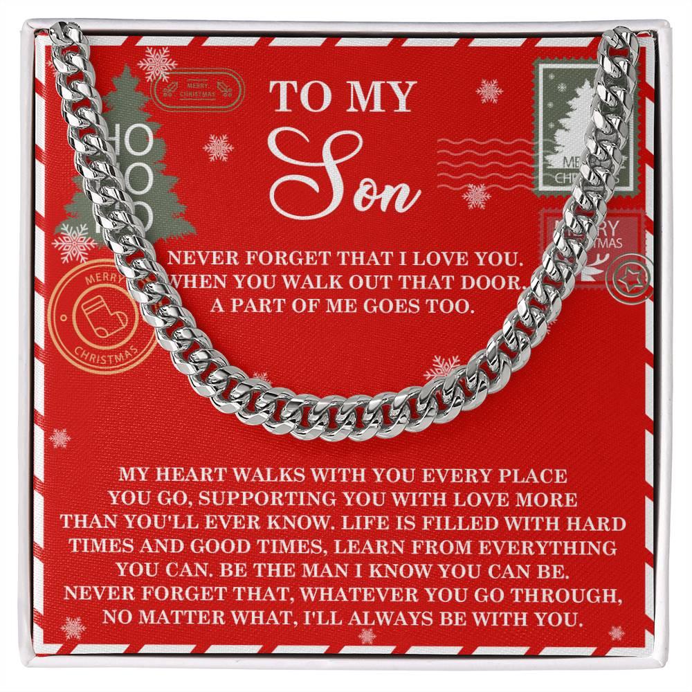 Gift for Son - That Door - Cuban Link Chain Necklace - Mallard Moon Gift Shop
