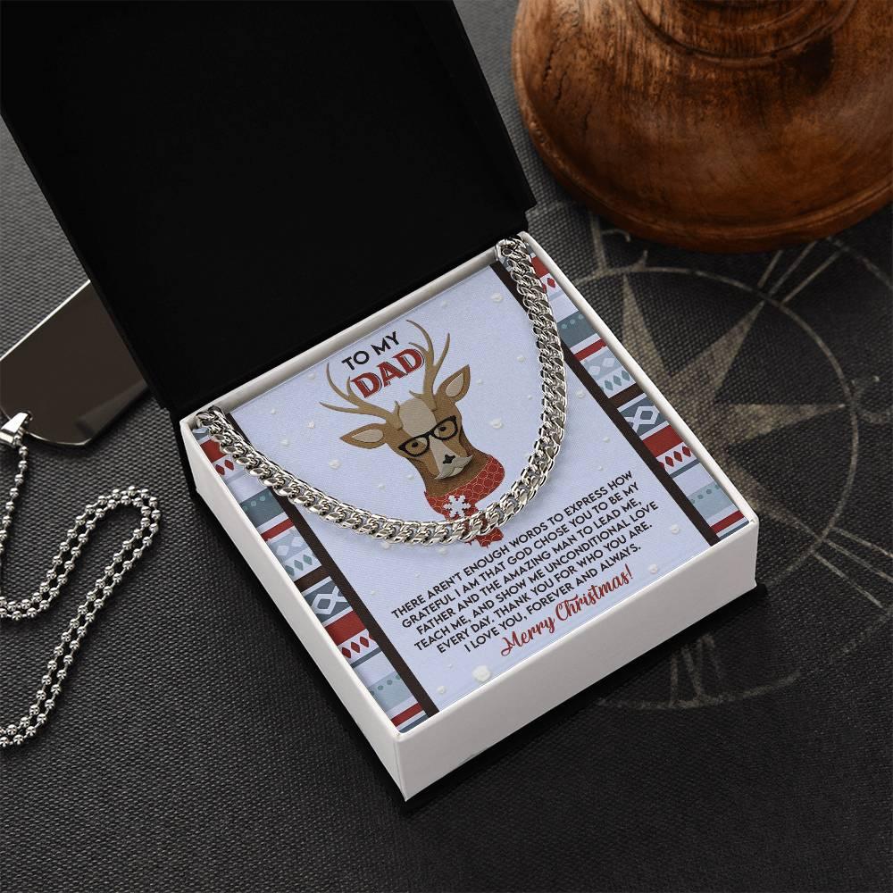 Gift for Dad - Be My Father - Cuban Link Chain Necklace - Mallard Moon Gift Shop