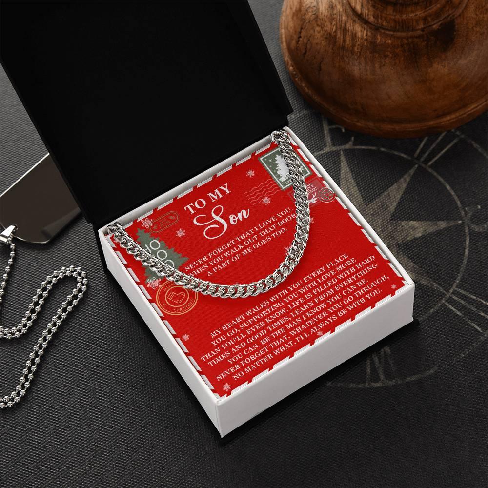 Gift for Son - That Door - Cuban Link Chain Necklace - Mallard Moon Gift Shop
