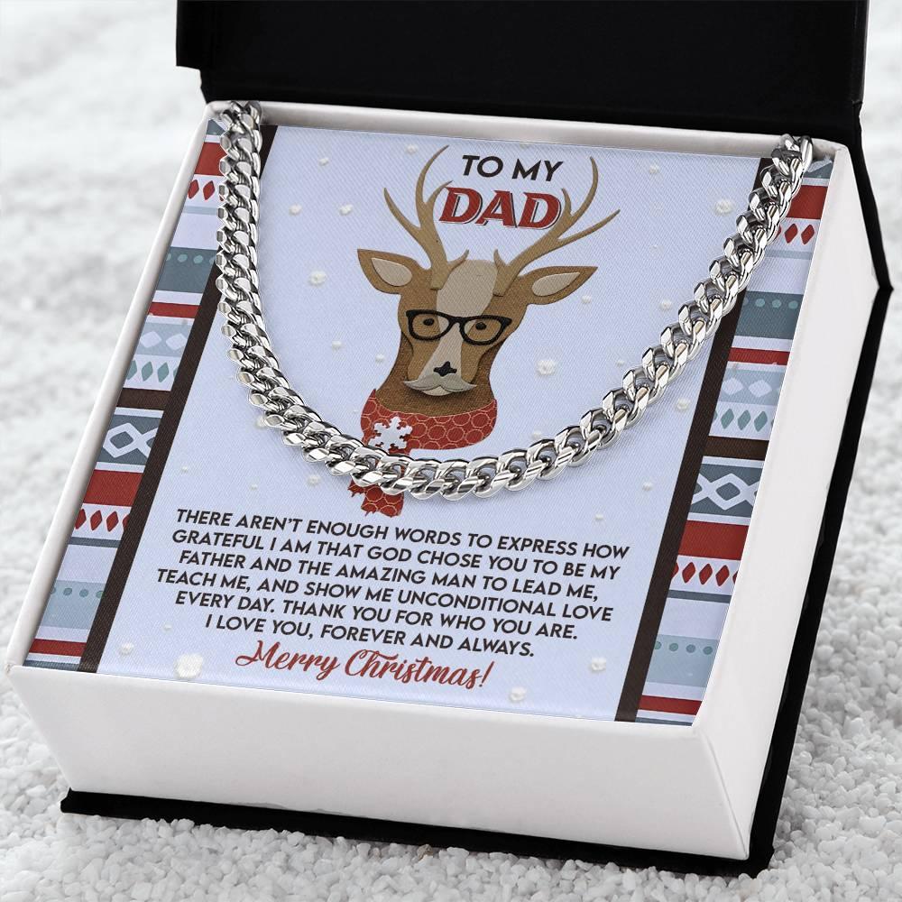 Gift for Dad - Be My Father - Cuban Link Chain Necklace - Mallard Moon Gift Shop