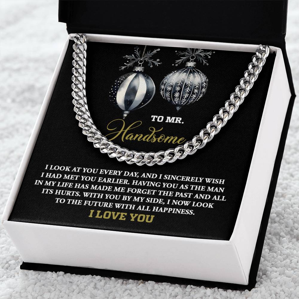 Gift for My Man - Future of Happiness - Cuban Chain Link Necklace - Mallard Moon Gift Shop