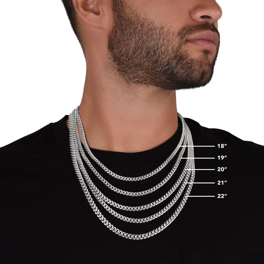 Son Personalized Graduation Gift - Your Hard Work Has Finally Paid Off - Cuban Chain Link Necklace with Message Card and Gift Box - Mallard Moon Gift Shop