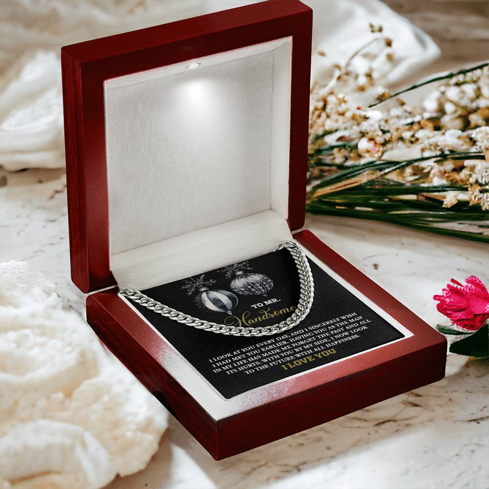 Gift for My Man - Future of Happiness - Cuban Chain Link Necklace - Mallard Moon Gift Shop