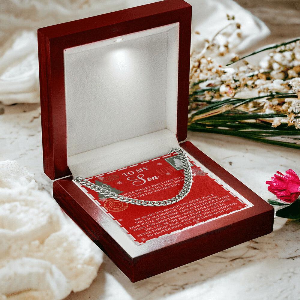 Gift for Son - That Door - Cuban Link Chain Necklace - Mallard Moon Gift Shop