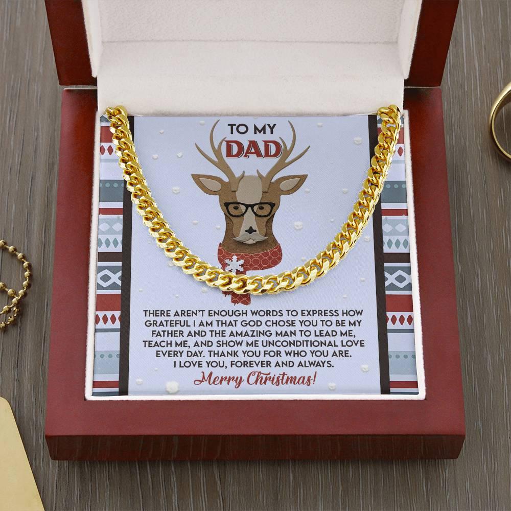 Gift for Dad - Be My Father - Cuban Link Chain Necklace - Mallard Moon Gift Shop