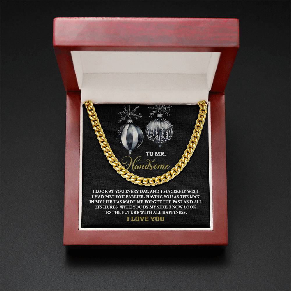 Gift for My Man - Future of Happiness - Cuban Chain Link Necklace - Mallard Moon Gift Shop