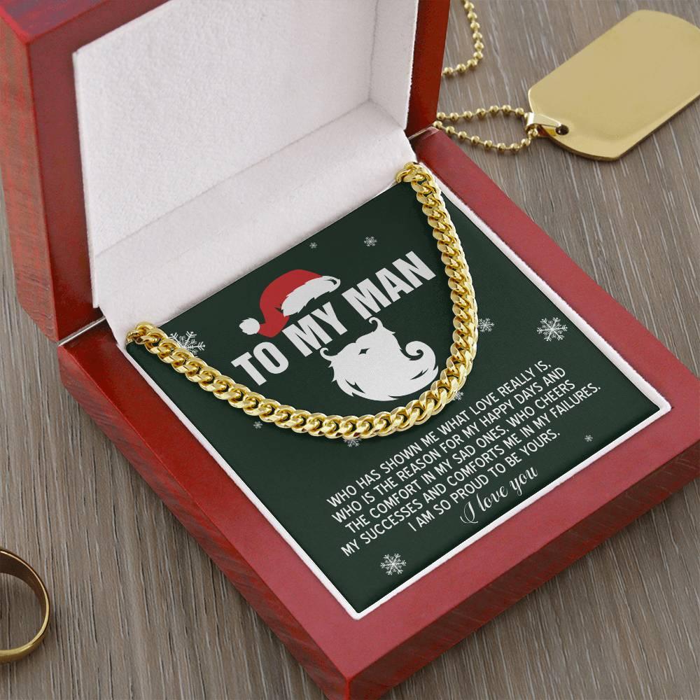 Gift for My Man - To Be Yours - Cuban Link Chain Necklace - Mallard Moon Gift Shop